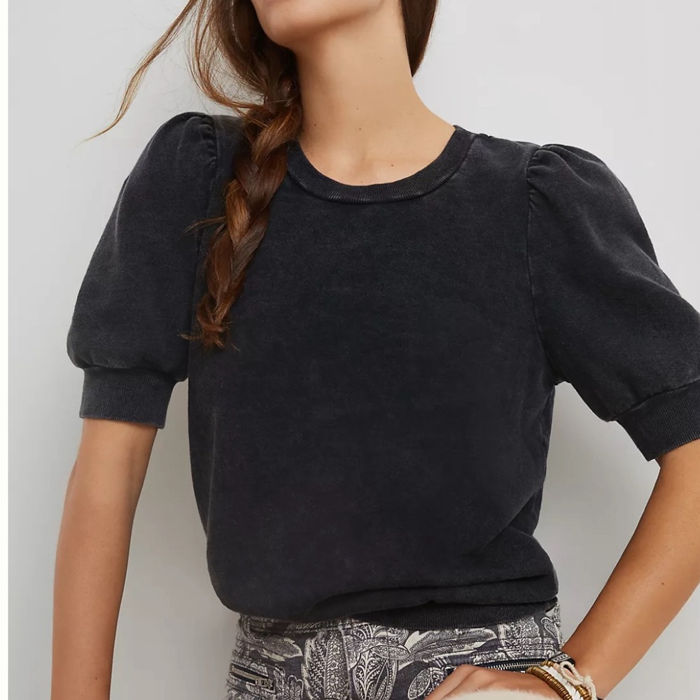 NWT- RD Style Cropped sweater with balloon sleeves Size M